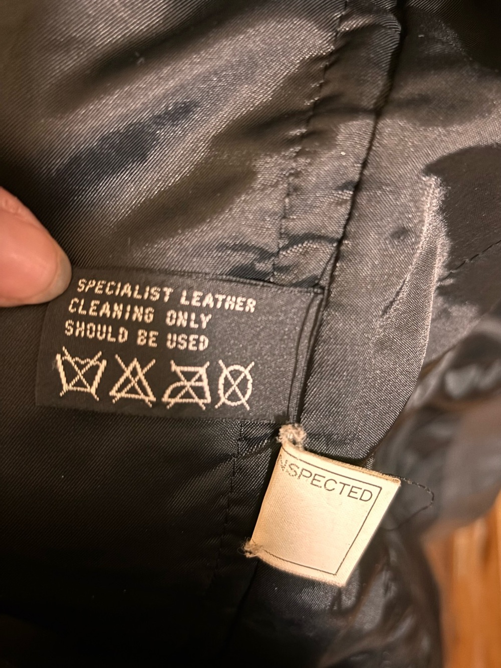 Vintage- Pelle Black Leather Jacket with Real Fur Collar - Picture 9 of 9